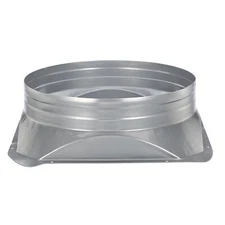 10 Inch Duct Connector Flange Square to Round Interface Straight Pipe