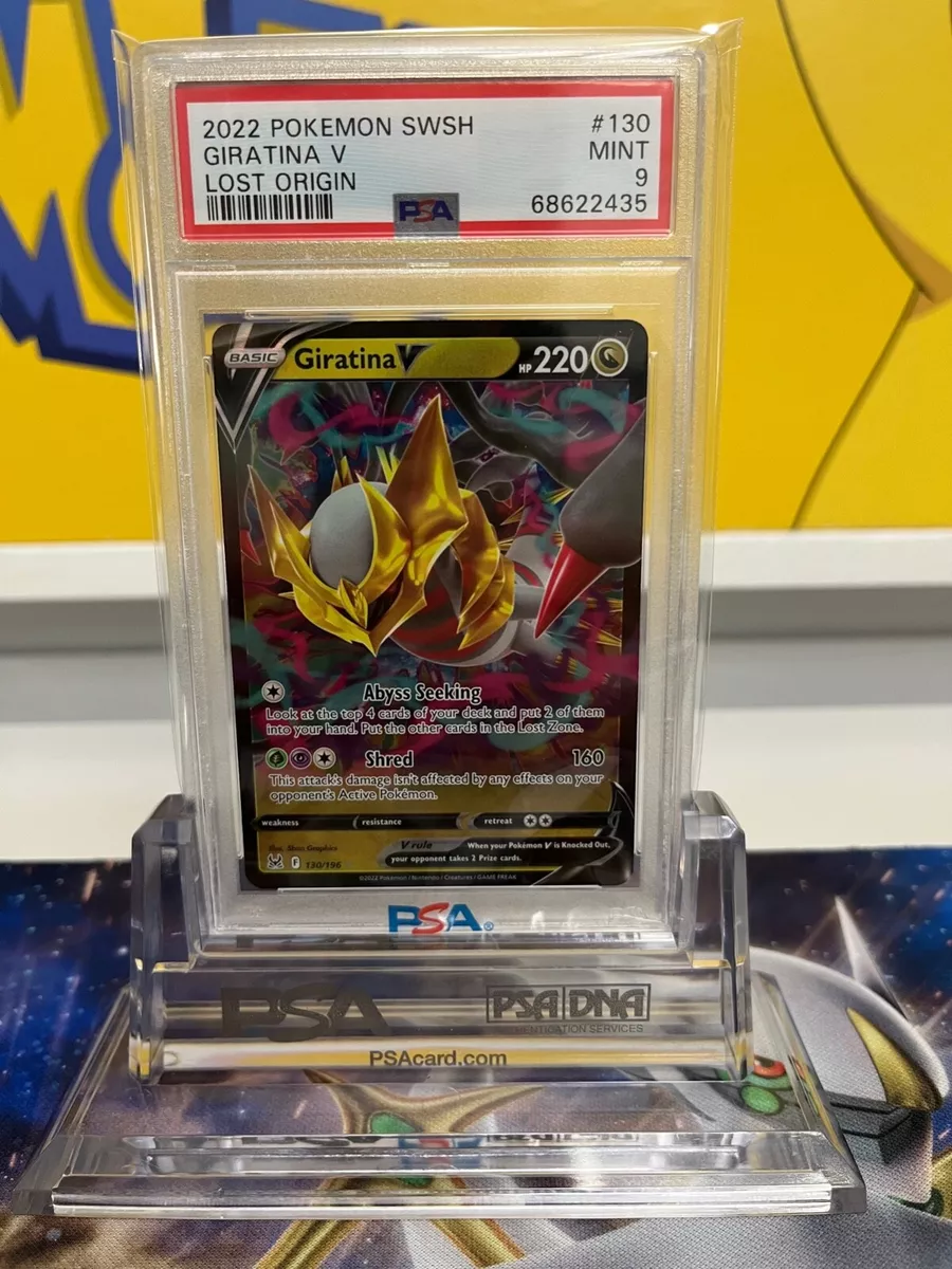 Pokémon 2022 Lost Origin Full Art Giratina V #130 Ultra Rare PSA