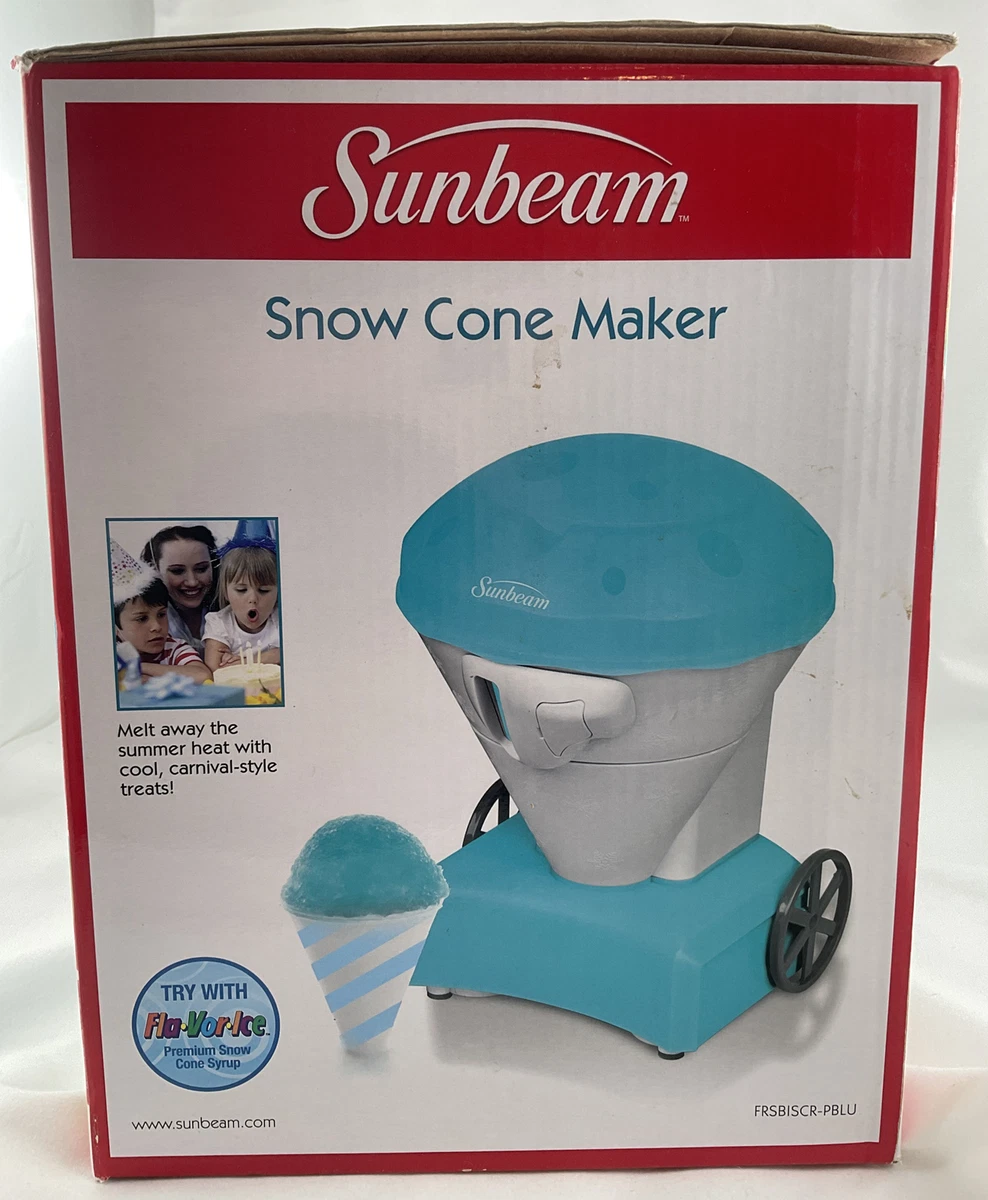 Sunbeam Blue Powerful 50 Watt Snow Cone Ice Icee Slushy Maker