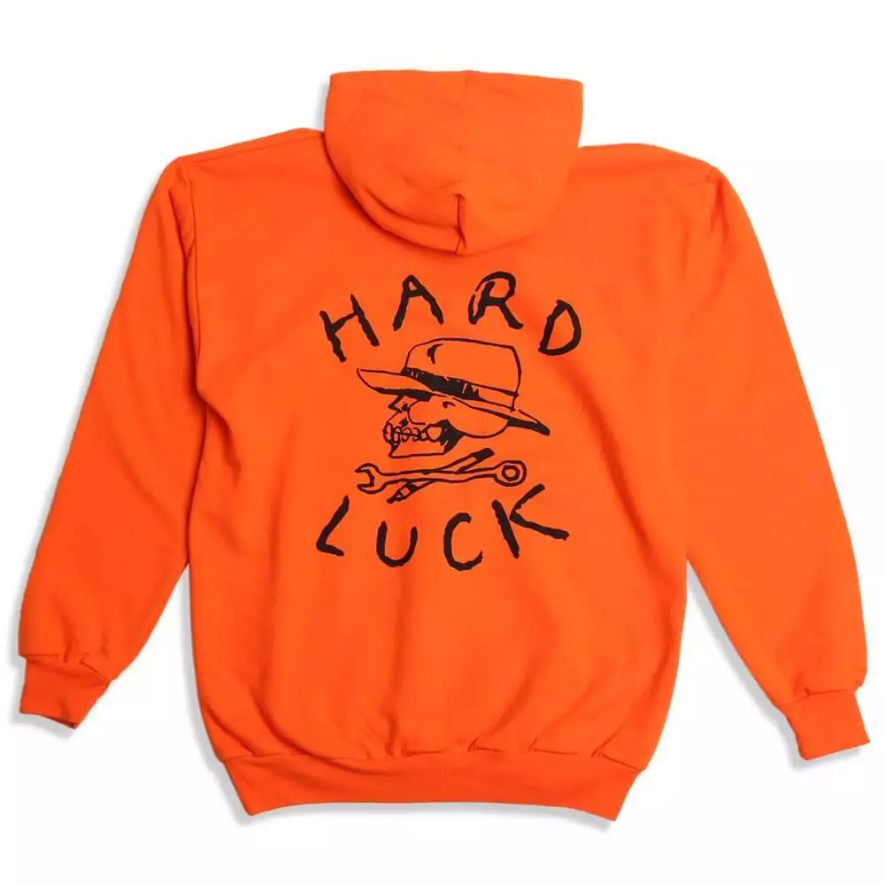 HARD LUCK MFG OG LOGO HOODIE ORANGE S M L NEW SWEATSHIRT GONZ SALE SKATE