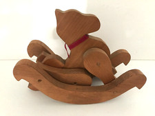 Doll Rocking Horse Vintage Handmade Wood 10 " long x 9" tall No Nails All Pegs