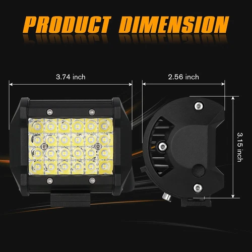 Tow Hitch Mounting Bracket+4x 4'' 4-row LED Work Light Pods Backup Reverse+Wire - Bild 8 von 23