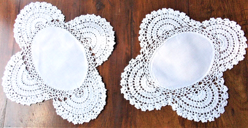 NAPPERONS TETIERES ET ACCOUDOIRS TOILE ET CROCHET MAIN LOT DE 6 PIECES promo*** - Picture 3 of 3