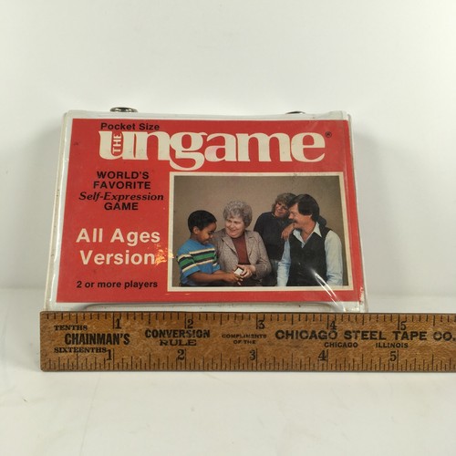 1980s Pocket Size The Ungame-All Ages Version in White Vinyl Case Group Game - Picture 2 of 14