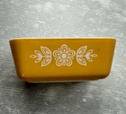 vintage PYREX Butterfly Gold 0502 1.5 pint refrigerator Dish no lid