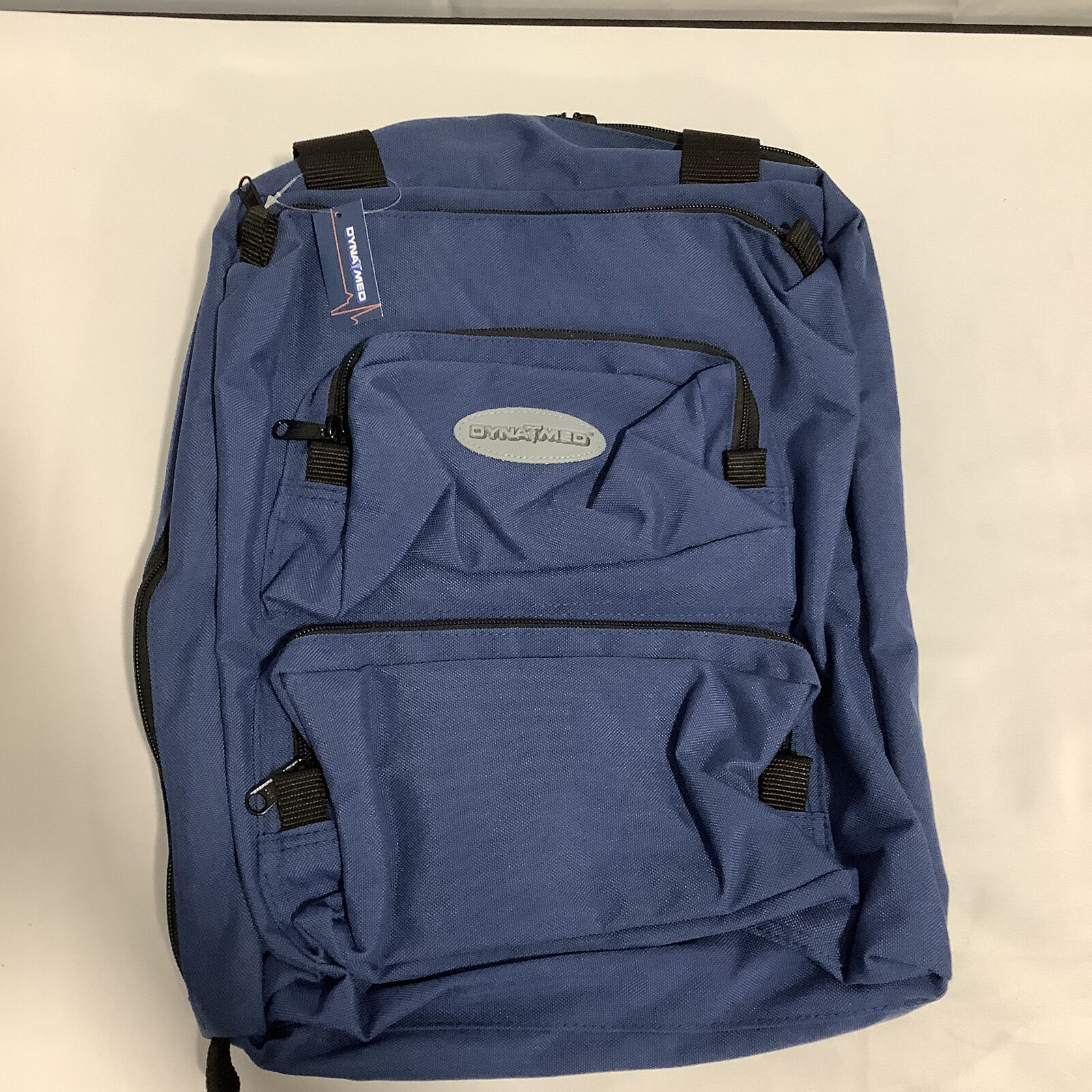 Dyna Med Blue Adjustable Straps Zipper Multi Comportment Inner Pockets Backpack