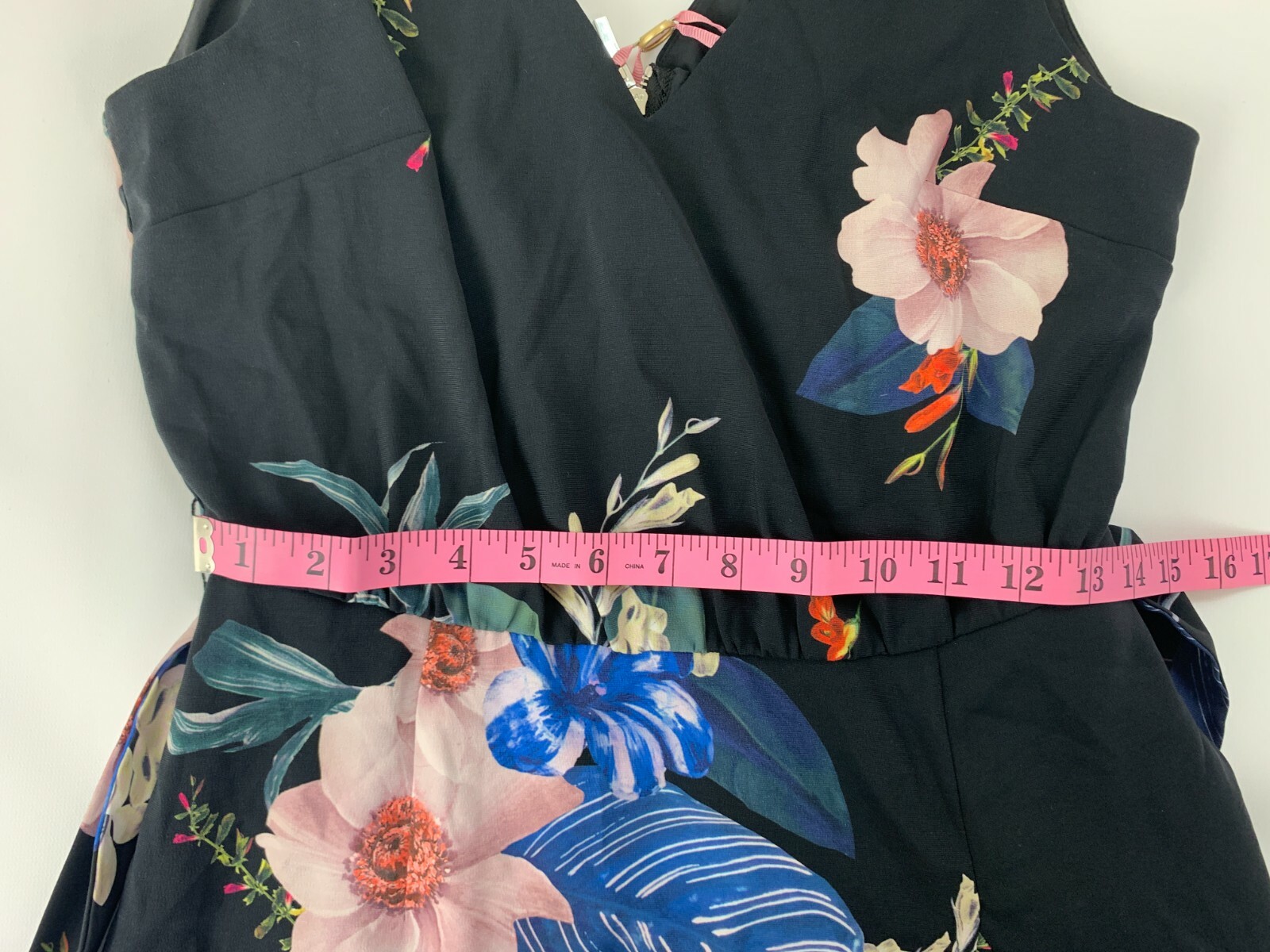 New Ted Baker Trinni Jamboree black floral print  V-neck Midi Dress Ted's Size 2 image 7