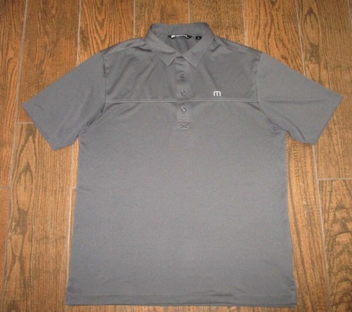 Mens Travis Mathew Grey Polo Golf Shirt 