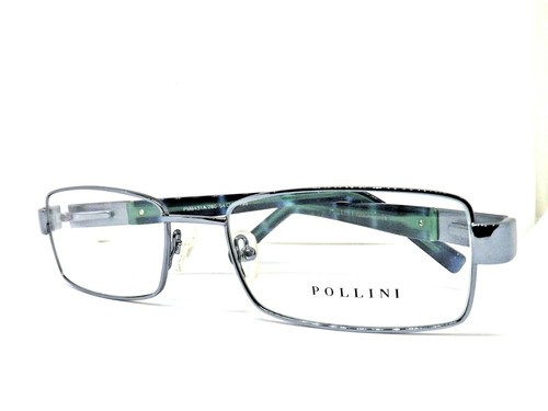 POLLINI montatura per occhiali da vista donna metallo blu made in italy  nuovo | eBay