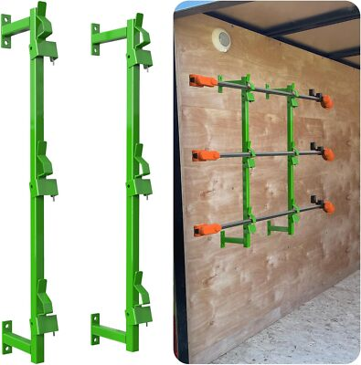 #ad GREEN 3 Place Trimmer Racks for Enclosed TrailersTrailer Rack Weedeater Rack $79.99