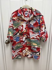 Reyn Spooner Mens Boston Red Sox World Series 2004 Hawaiian Shirt Size XL