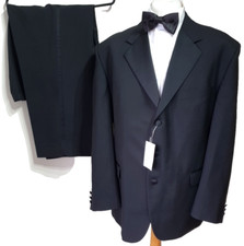 Varteks Mens Black Tuxedo Dinner suit Ch46"S W40" L26" Prom Cruise vintage