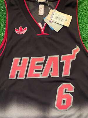 adidas MIAMI HEAT ユニフォーム JAMES 6 Adidas Miami Heat Lebrons James #6 Jersey White and red