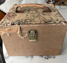 Vintage Sewing Pattern Storage Box W/Patterns 60s-80s Sz 14-16-18; Mens 42-44