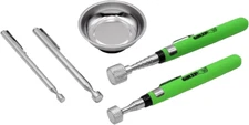 5 pc Magnetic Tool Set - Telescopic Pickup Tools, Magnetic Parts Tray