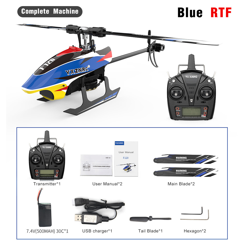 YXZNRC F120 RC Helicopter 2.4G 6CH 6-Axis Gyro 3D Brushless YXZNRC F120 RC Helicopter 2.4G 6CH 6-Axis Gyro 3D Brushless