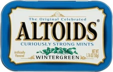 Altoids Wintergreen Mint 1.76 Ounce Pack of 12 Long Lasting Breath Freshener
