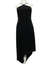*NWT* VTG David Meister Blk Halter Assymetric Cocktail Dress size 5/6