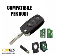 🇮🇹Chiave Completa di Chip Transponder CR1620 per AUDI Q5 A1 A3 A4 A6 A8Q7🇮🇹