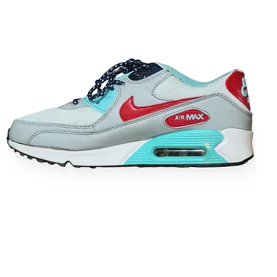 NIKE | Air Max 90 Essential Damen Sneaker | Rot, Türkis & Grau | Rare - Bild 1 von 4
