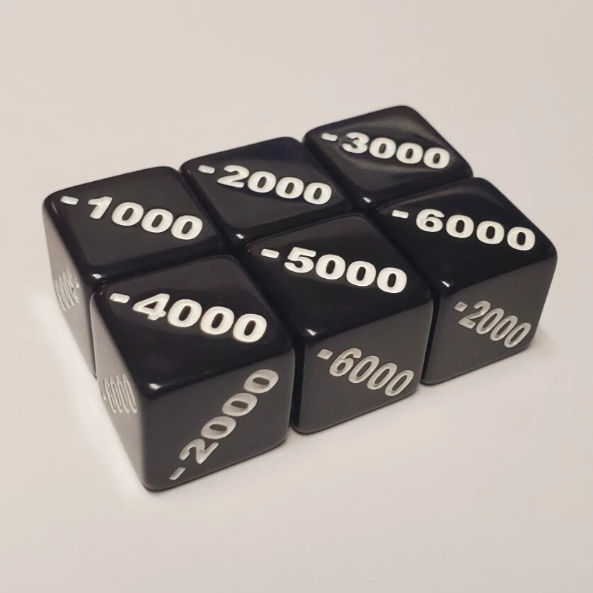 Dados de contador positivos 1000 y negativos 1000 compatibles con TCG de una pieza Foto 3 de 4