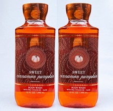 2 Bath Body Works SWEET CINNAMON PUMPKIN Body Wash Shower Gel 10 oz