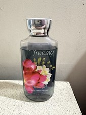 Bath  Body Works Freesia Shower Gel 10 oz Open Bottle