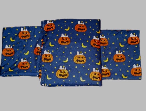 Berkshire Home Peanuts Snoopy Woodstock Halloween Queen Size blau Lakenset.
