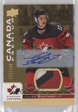 2017 Team Canada Juniors Premium Materials 172/199 Julien Gauthier #12 Auto 1r5