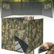 Hunting Tree Stand Blind, Ladder Stand Blind Kit for 2 Man Camo Treestand Blinds