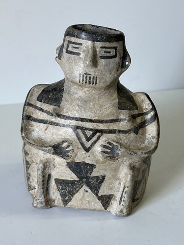 PHENOMENAL HUMAN EFFIGY POTTERY BOWL / POT ANASAZI HOHOKAM MIMBRES, ARIZONA