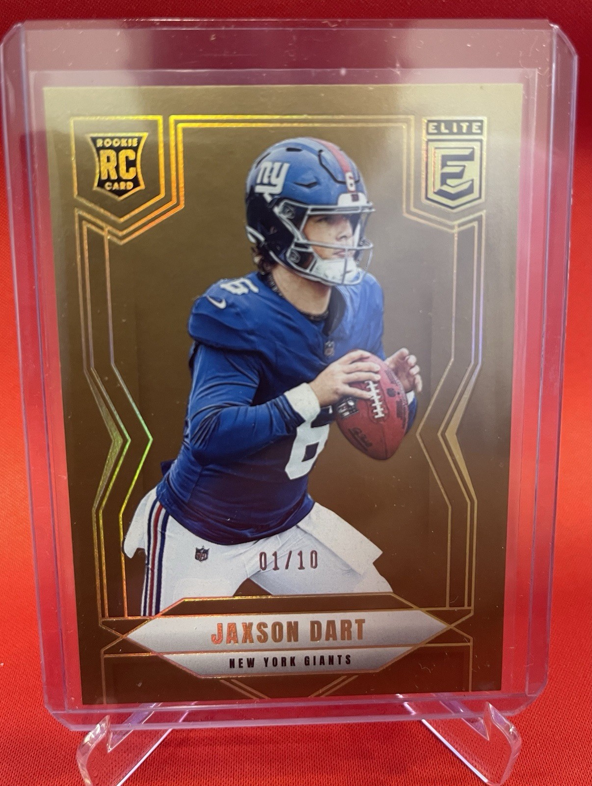 2025 Elite Jaxson Dart GOLD #103 /10 New York GIANTS Rookie QB 1st on Print!!