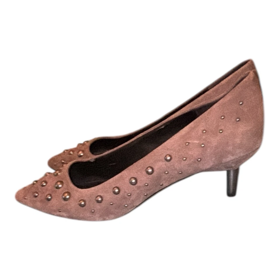 Zapatos de salón Donald J. Pliner Bazie de gamuza topo tacón de gatito en punta para mujer 9,5 M Foto 3 de 4