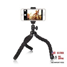 Phone Mini Tripod, Premium Flexible Mobile Phone Tripod Stand Compatible Black