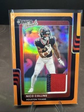 2025 Optic Football Nico Collin’s Orange Donruss Threads /49