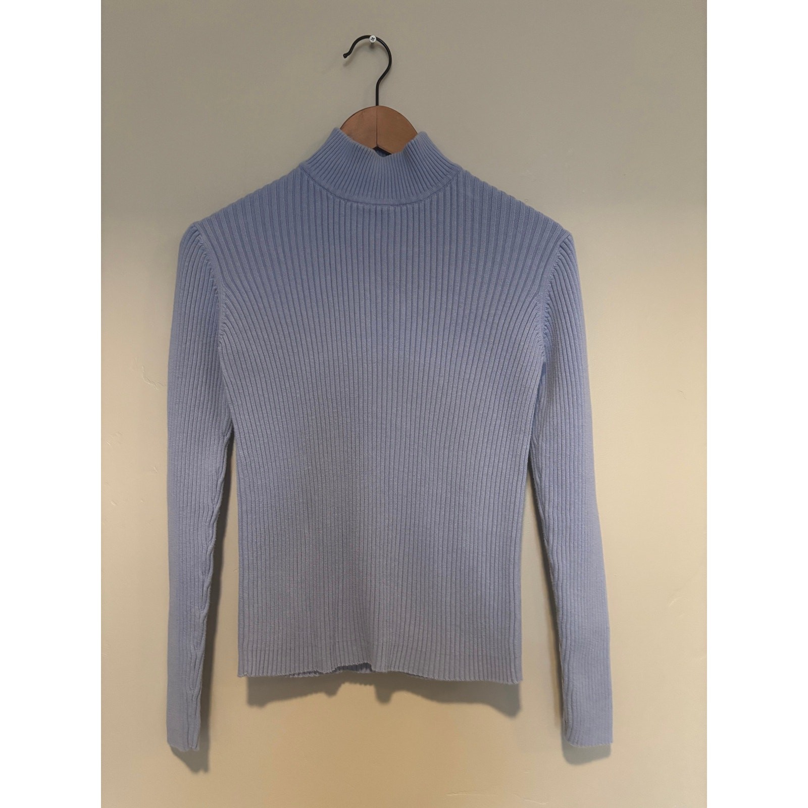 Croft & Barrow Blue Basic Turtle Neck Sweater Wom… - image 1