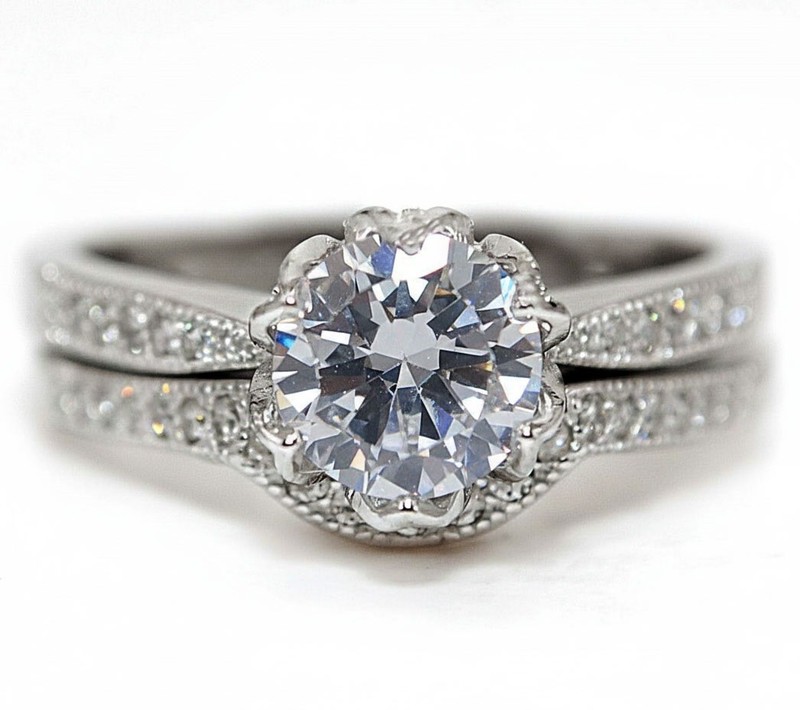 2CT Heat Treated Moissanite 925 Solid Sterling Silver Ring Sz 8 MM5-4