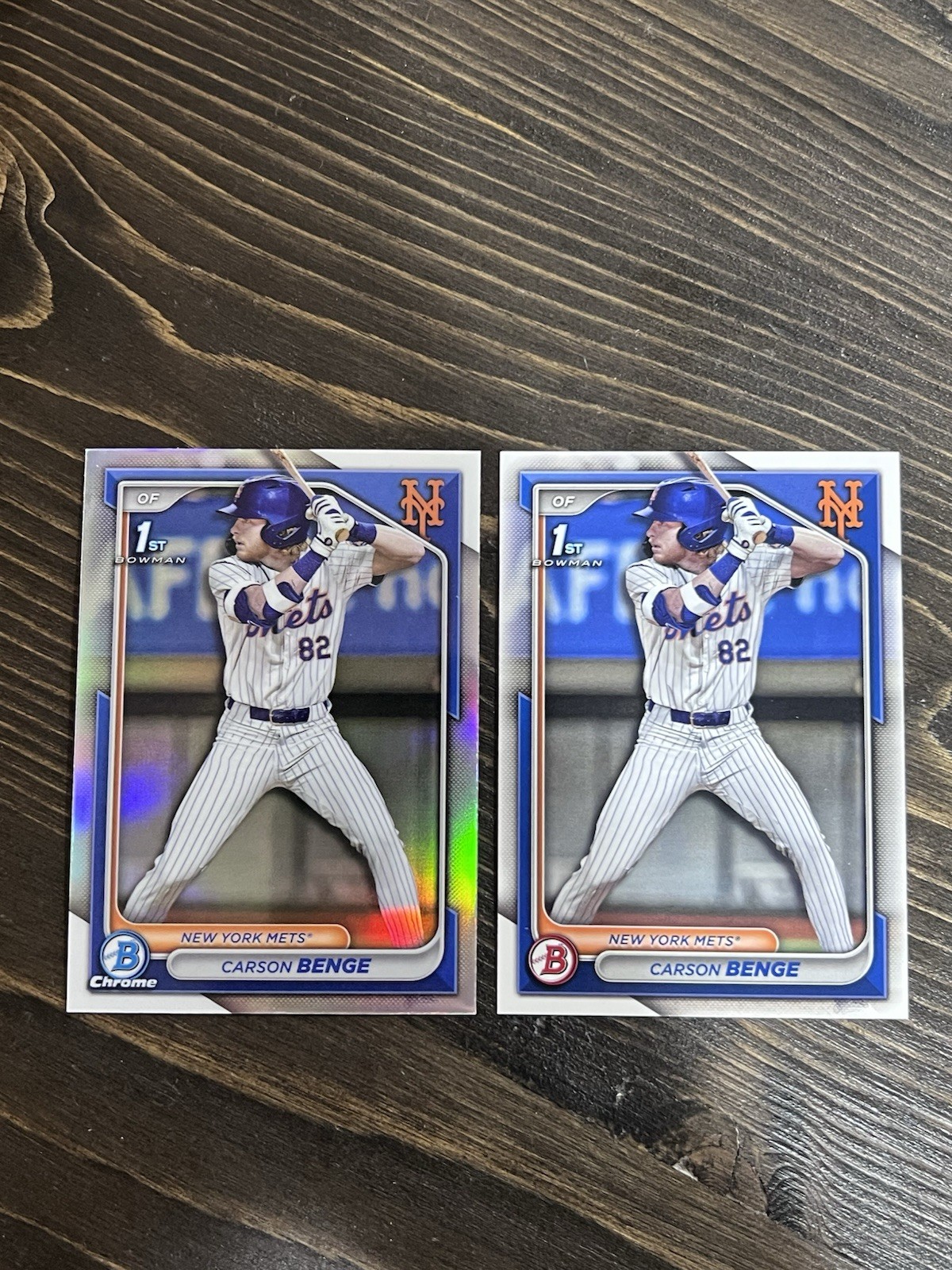 Carson Benge 2024 Bowman Draft 1st Chrome Refractor #BDC-28 - New York Mets