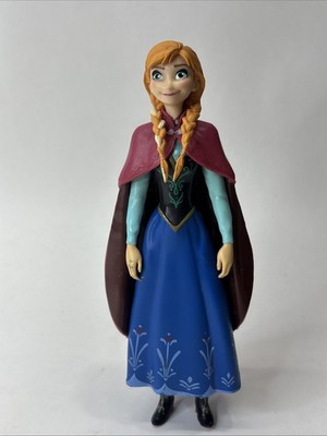 Anna Disney Frozen Princess PVC Figure Solid Plastic 20cm / 8'' Tall Toy Doll