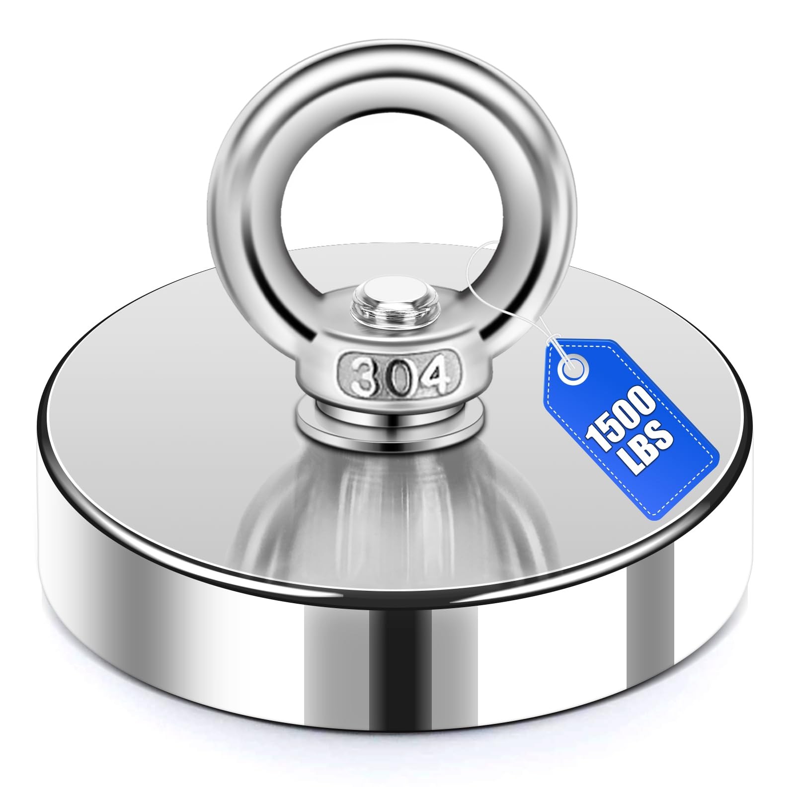 DIYMAG Super Strong Neodymium Fishing Magnets, 1500 lbs(680 KG) Pulling Force Ra