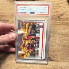 Topps 2019 Checklist Shohei Ohtani Mike Trout #367 PSA Graded Angels