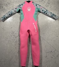 Dive Sail X Manta Wetsuit Kids Girls XL Neoprene Pink Green Tropical Swim Surf