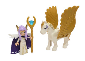 Lego ELVES Minifigure Skyra & Pegasus Horse w/ Gold Wings 41078 Animal Elf Lot