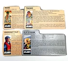 GI Joe File Card Lot 4 Gung Ho Tracker Cutter Slip Stream Vintage ARAH Hasbro
