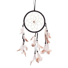 15" Traditional Black Dream Catcher with Feathers Wall or Car Hanging Ornament