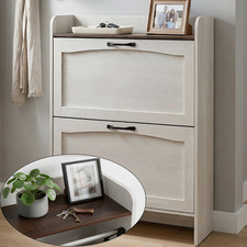 Shoe Cabinet Organizer with 2 Flip Drawers,Narrow Shoe Rack,for Entryway,Hallway