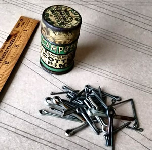 Vtg USA Auto Kit Tin CAMPBELL COTTER PINS Hammer-Lock, Original Pins.