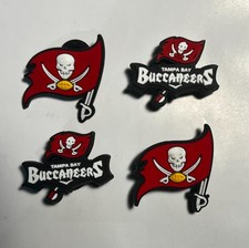 TAMPA BAY BUCCANEERS NFL FOOTBALL SHOE CHARMS LOT OF 4 CHARMS FITS CROCS