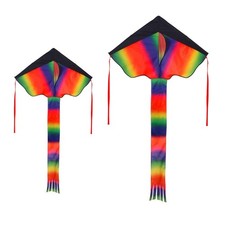Giant Delta Kite Fly Kite Triangle Kite Colorful for Garden Teenagers Games