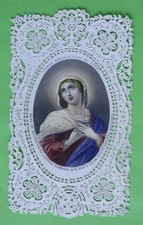 Santino Holy Card Scissor Watercolor 19th Century Bouasse Virgin de Rimini Italy